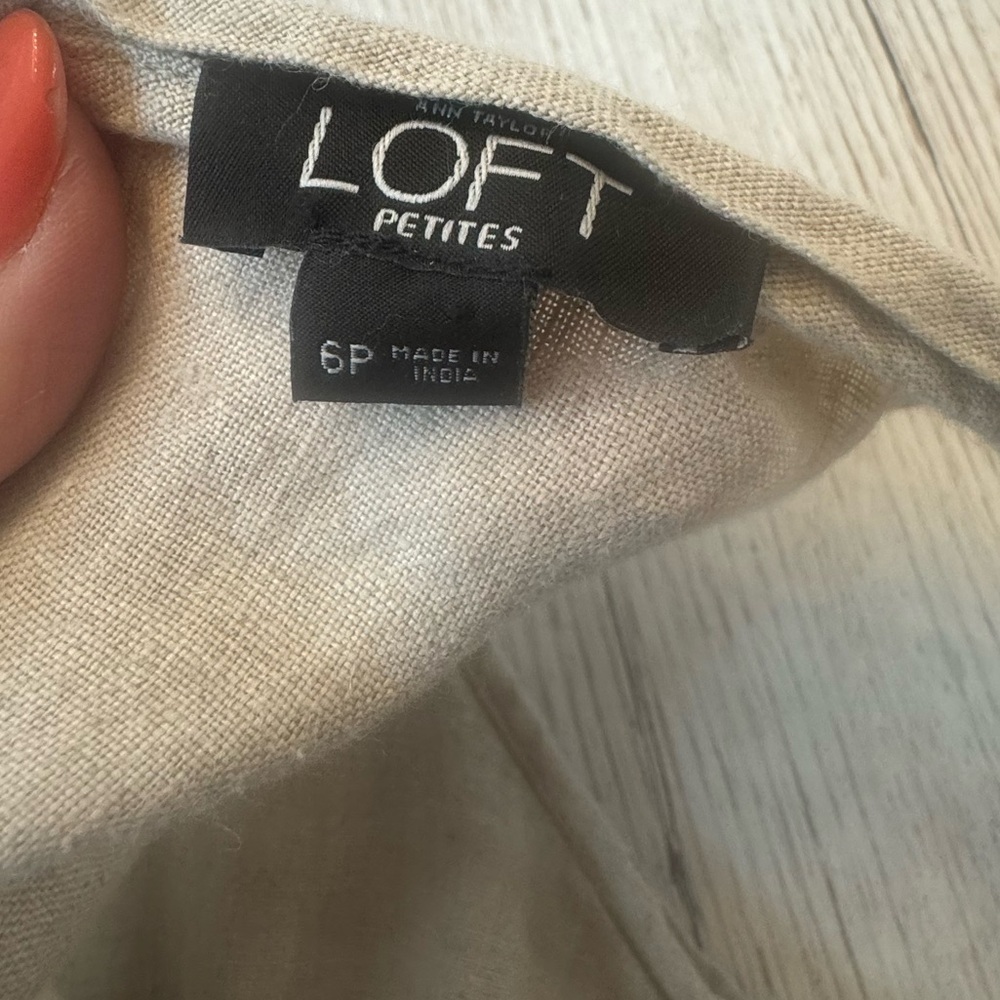 Ann Taylor LOFT Linen Shorts Romper 6P - Picture 6 of 9
